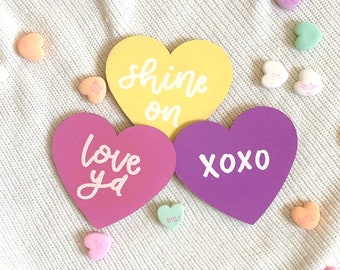 Sweetheart Bundle // Conversation Heart Magnets, Valentine's Day Gift, Love Magnets, Valentine's Day, Fridge Magnet, Office Magnet