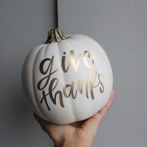 Hand Lettered Craft Pumpkins, Fall Home Decor, Halloween Decor, Decorative Pumpkin, Thanksgiving Decor, Pumpkin Calligraphy, Gifts For Home image 9