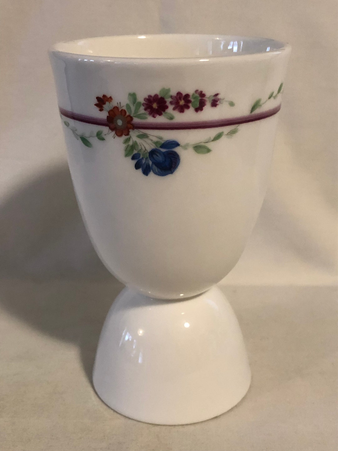 Vintage Large Floral Royal Doulton Egg Cup Etsy