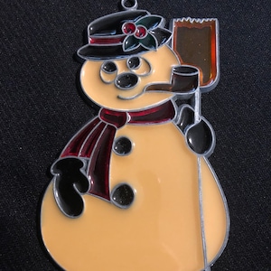 Vintage Frosty the Snowman Suncatcher
