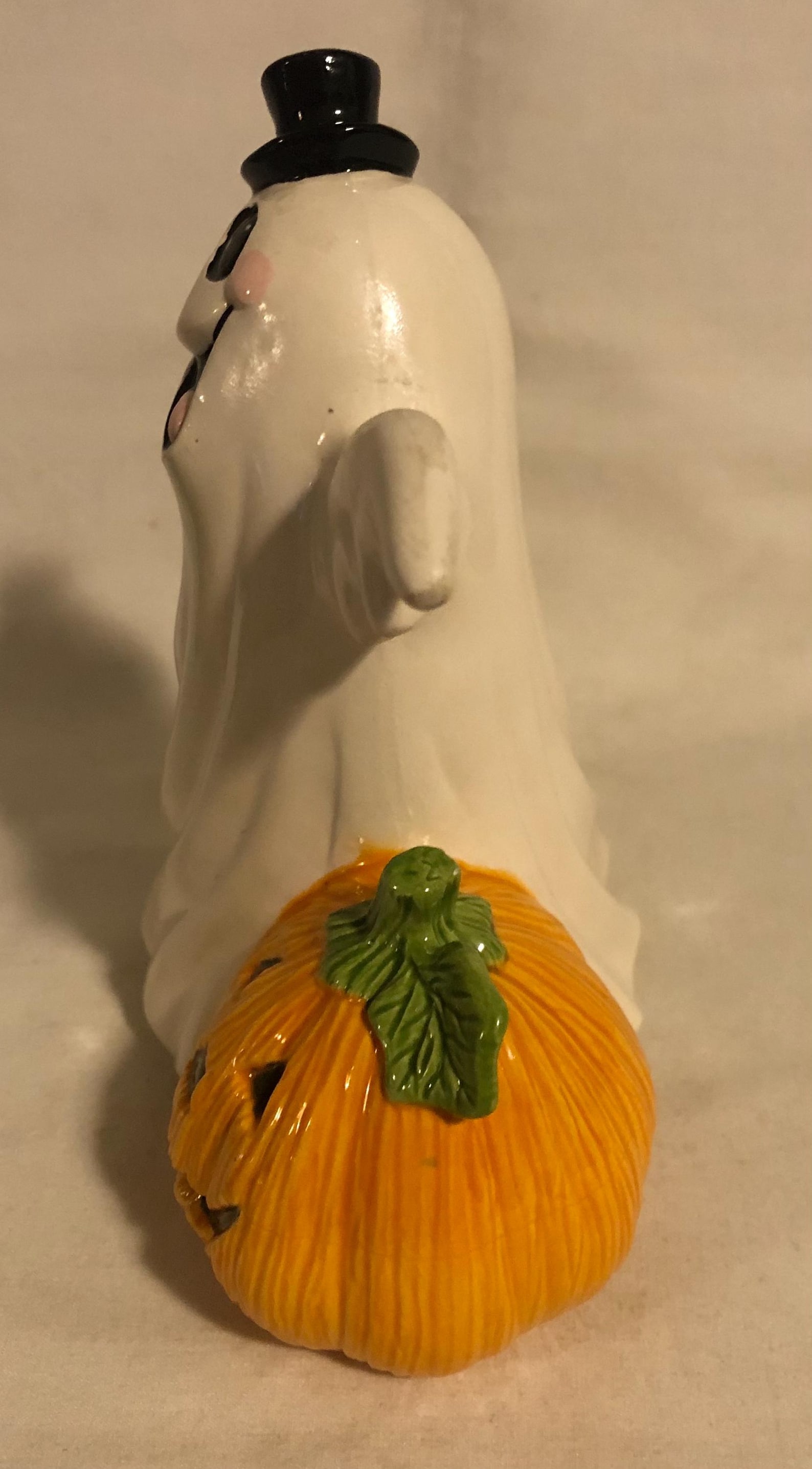 2 Vintage Halloween Ceramic Arts Project Ghosts W/ Jack O Lanterns - Etsy