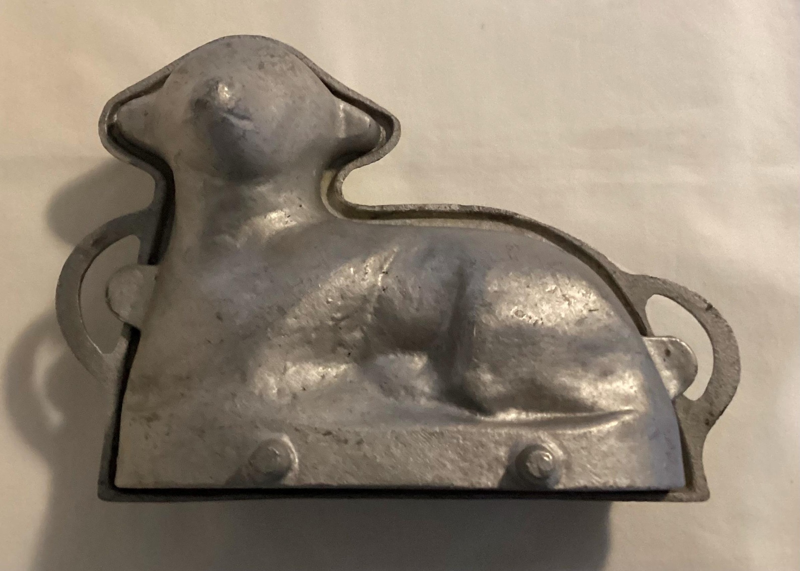 Vintage Cast Aluminum Easter Lamb Cake Mold