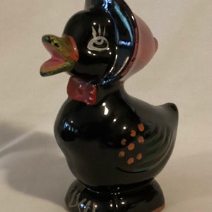 Vintage Made In Japan Hand Painted Ceramic Duck Figurine
