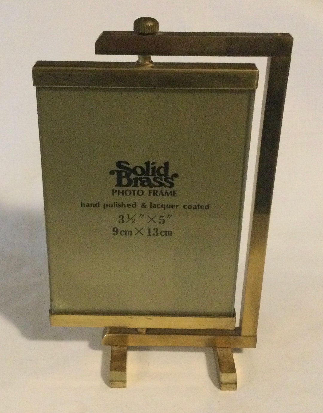 Vintage Retro Solid Brass Swivel Photo Frame 3 1/2X5 Etsy