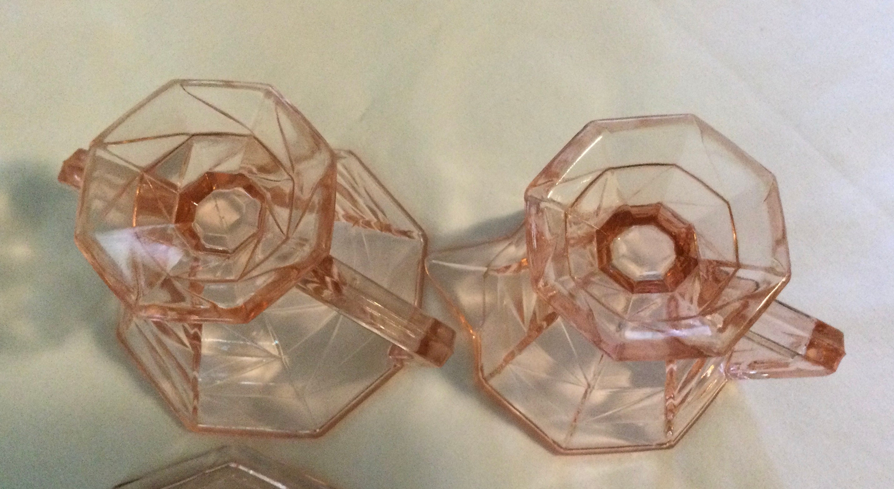 Vintage Pink Depression Glass Cracked Ice Pattern Sugar Bowl Etsy