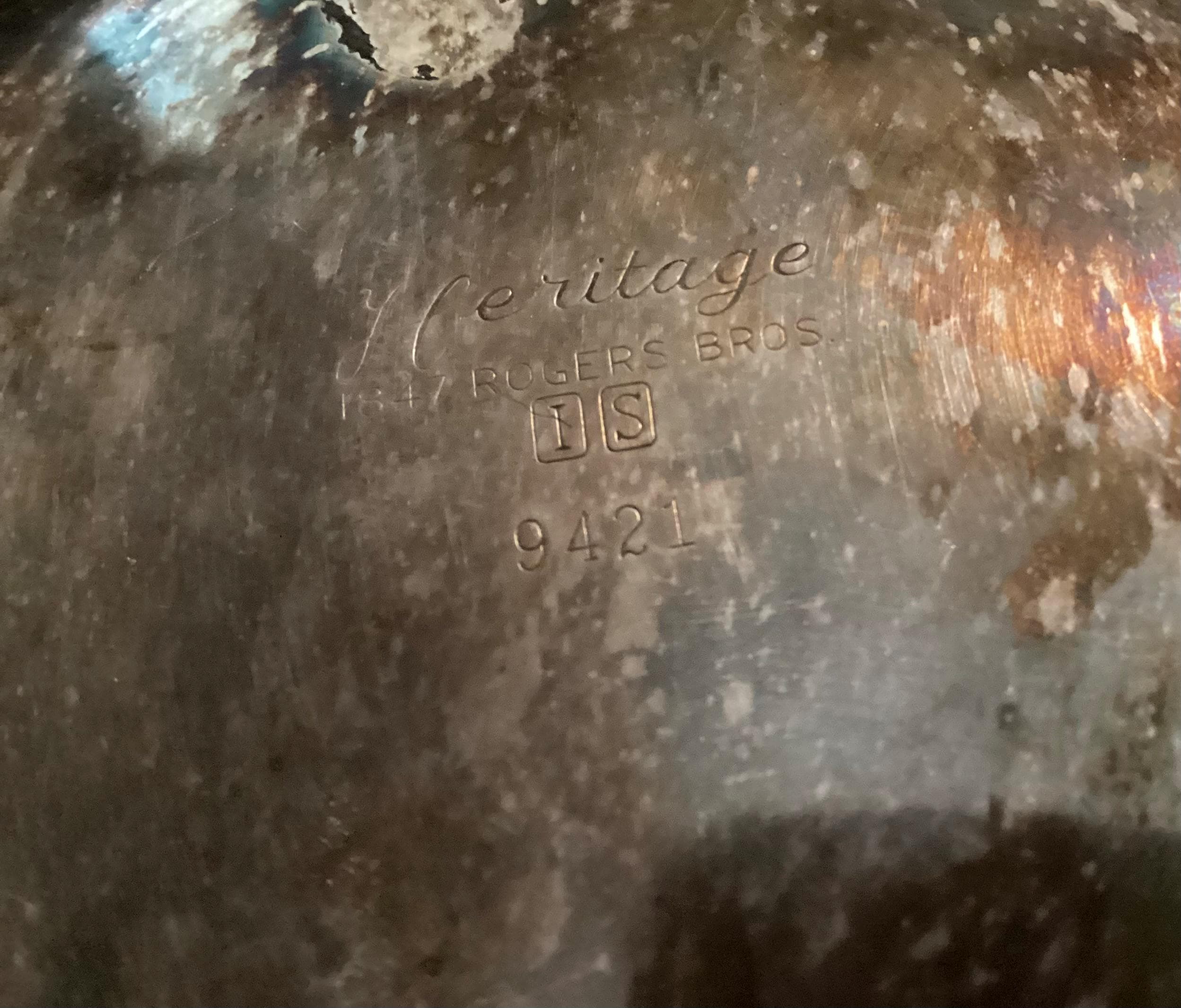 Vintage 1847 Rogers Bros. Heritage Pattern Silverplate Cake