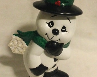 Vintage Ceramic Arts Project Snowman Figurine