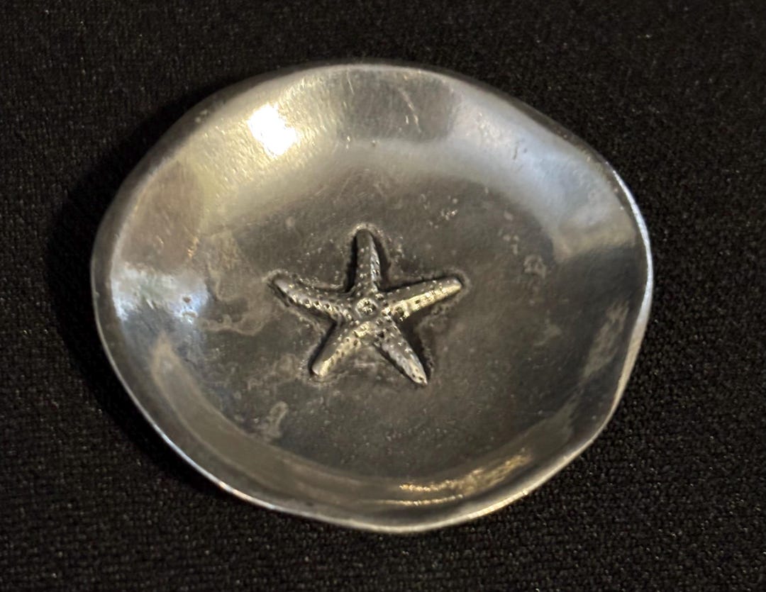 Vintage Basic Spirit Canada Miniature Pewter Starfish Trinket Dish - Etsy