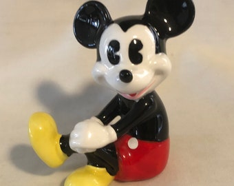 Vintage Ceramic Sitting Mickey Mouse Figurine