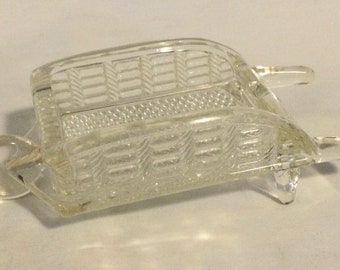 Vintage Glass Wheelbarrow Ashtray