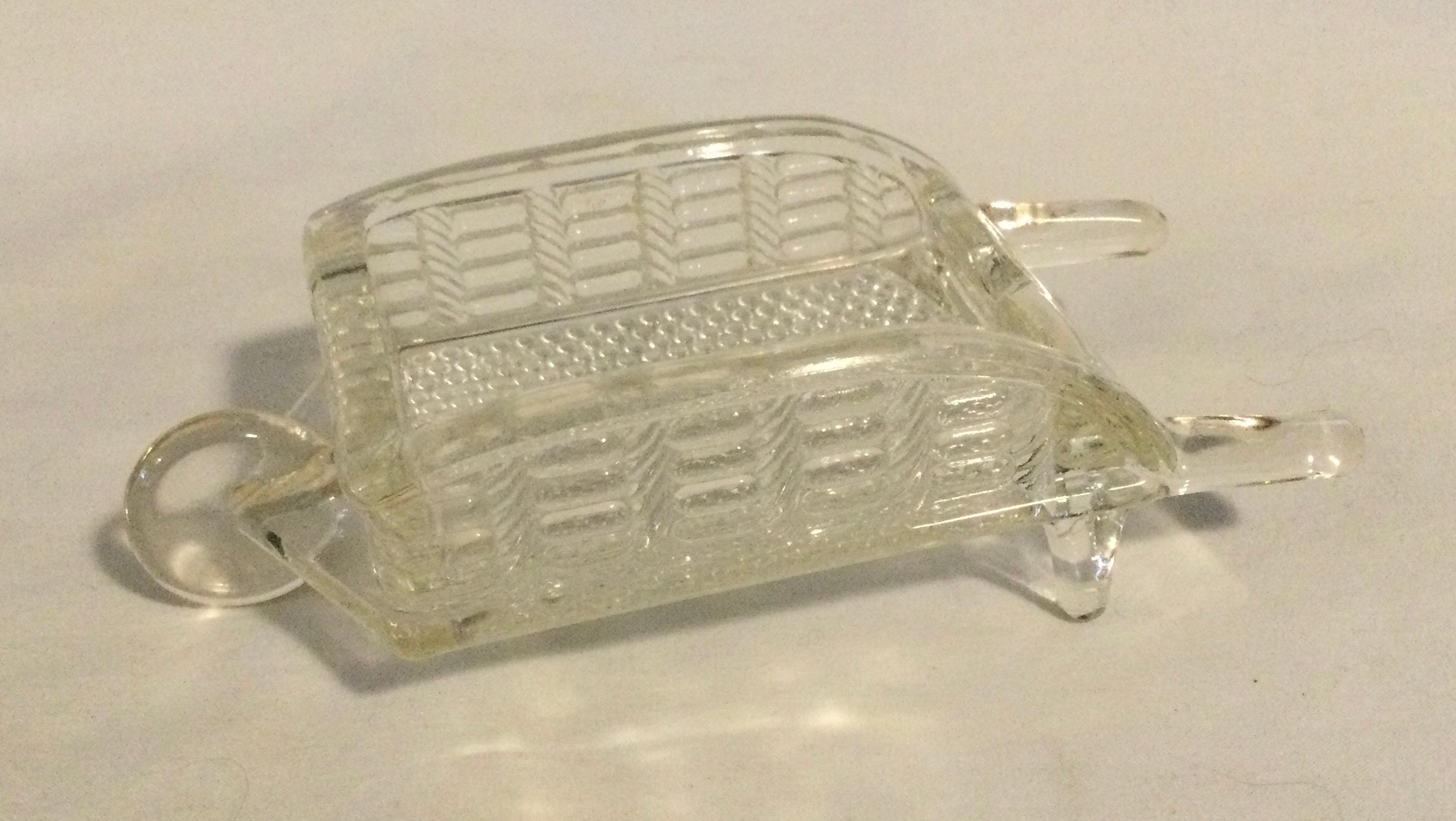 Vintage Glass Wheelbarrow Ashtray Etsy