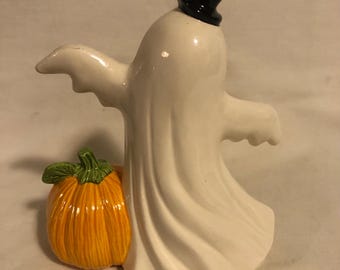 Bougeoir fantôme d'Halloween en céramique