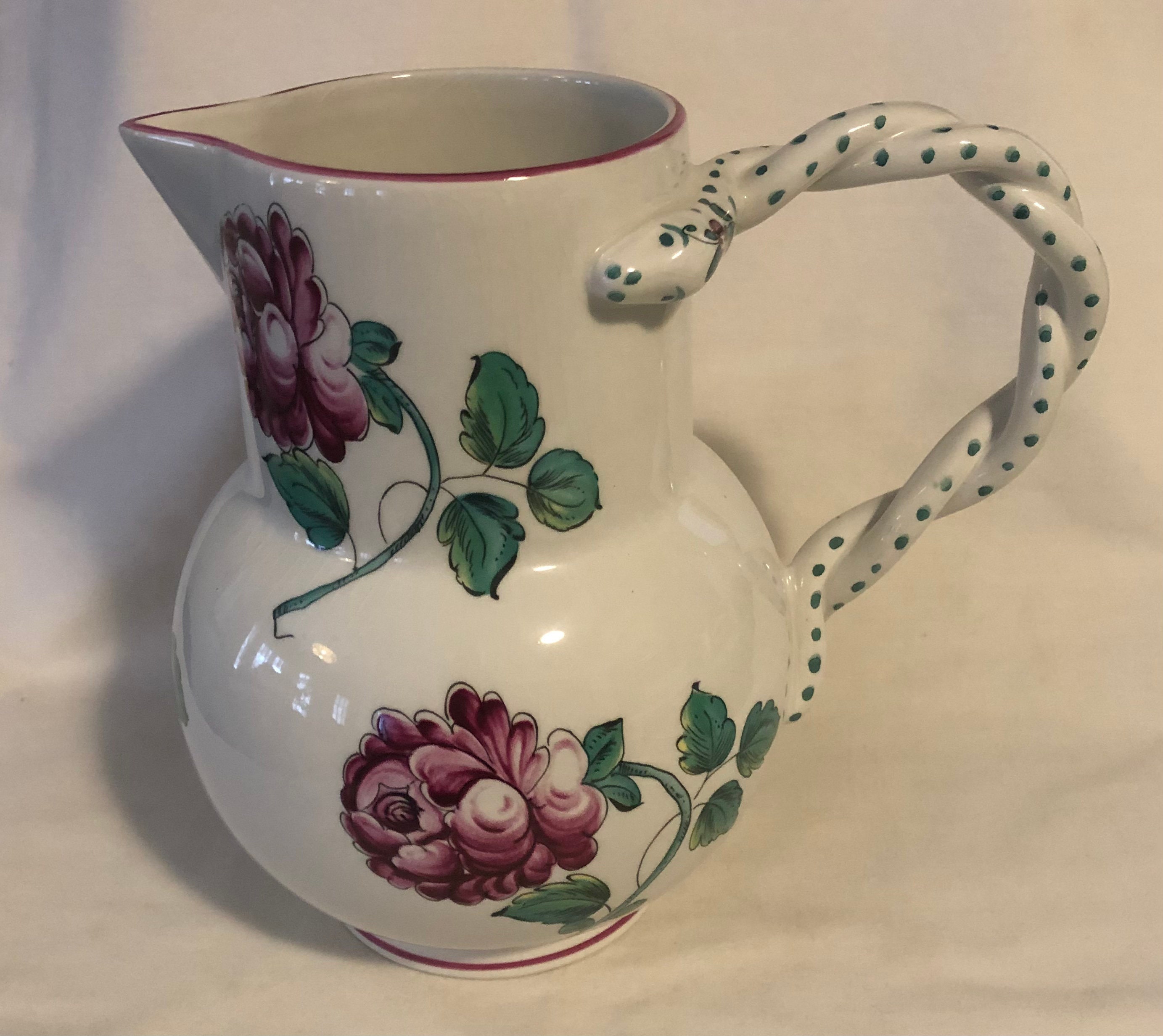 Vintage Tiffany & Co Strasbourg Flowers Snake Handled Pitcher - Etsy