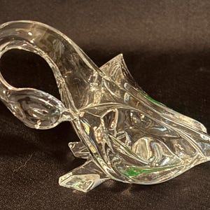 Vintage Kristalcolor Italalian Lead Crystal Swan Figurine