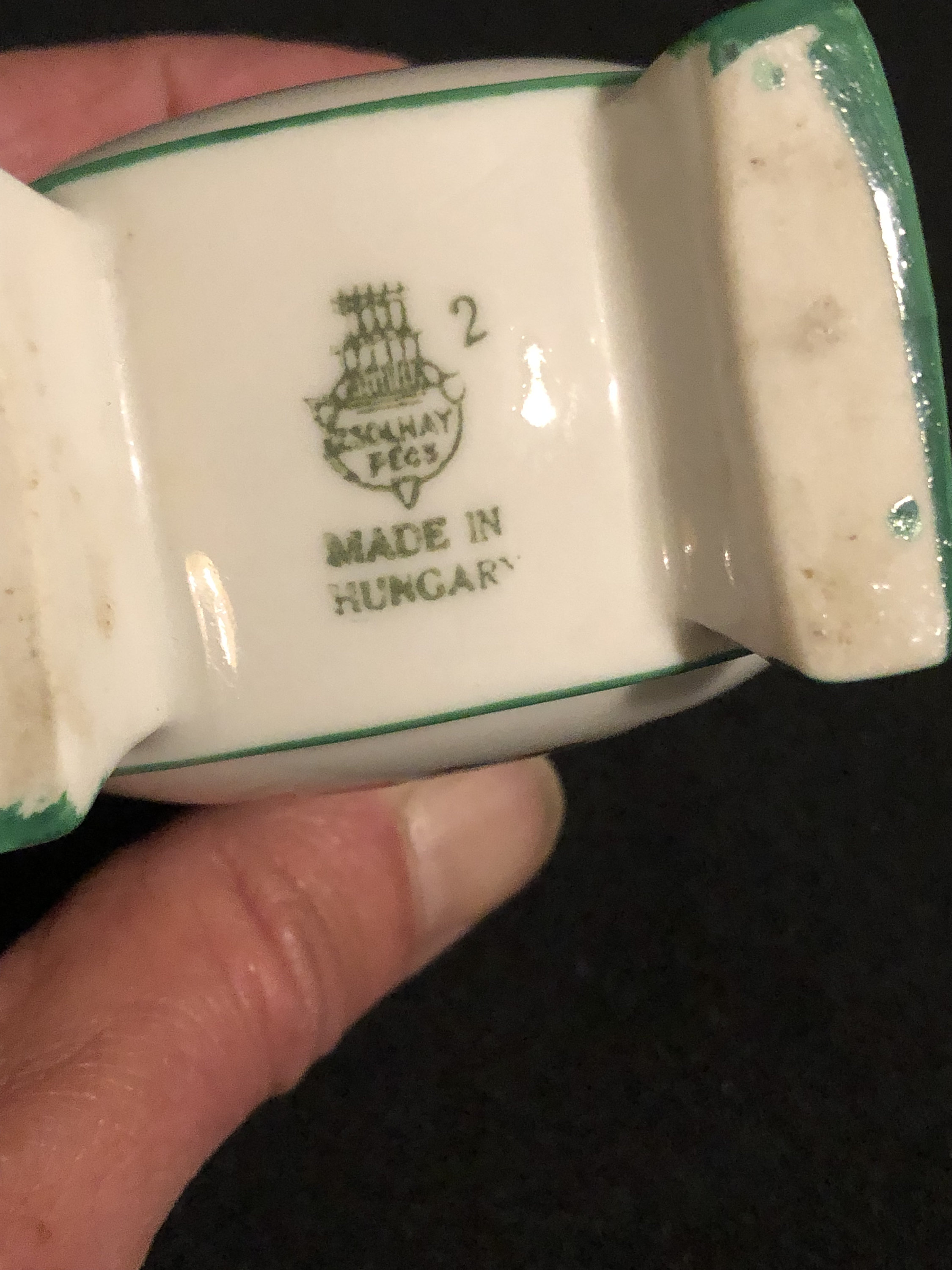 Zsolnay - Hungary - Small Porcelain Vase - Cornflower - Hand