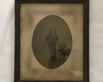 Antique Victorian 1870 Framed Photograph  ( Joseph W. Stray )