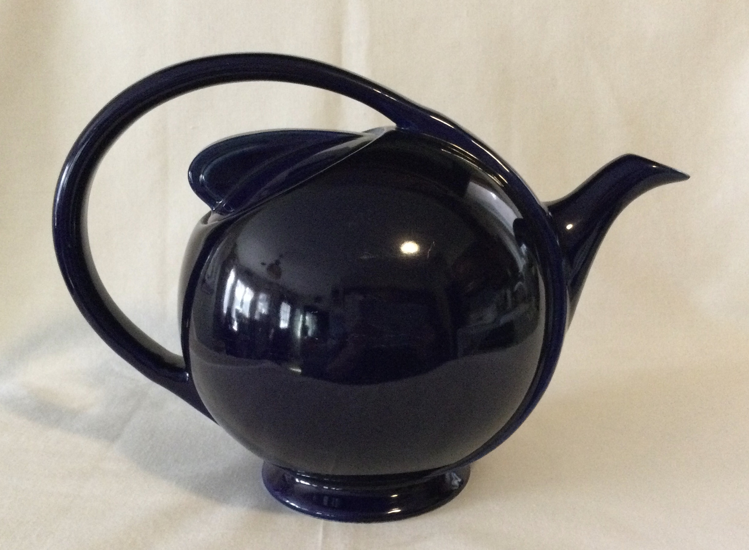 blue ceramic teapot