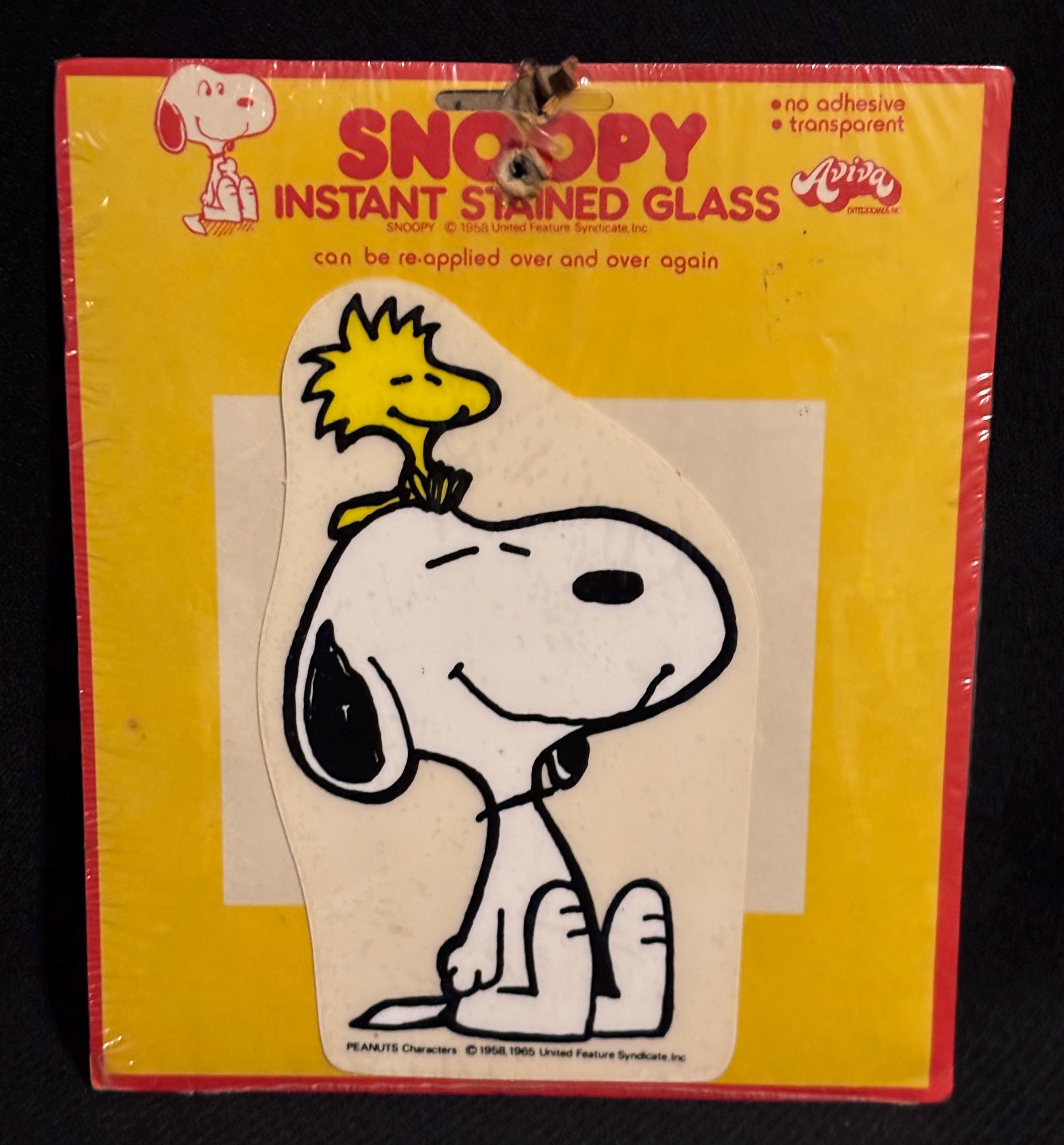 Vintage Unopened Aviva Peanuts Snoopy & Woodstock Instant Stained