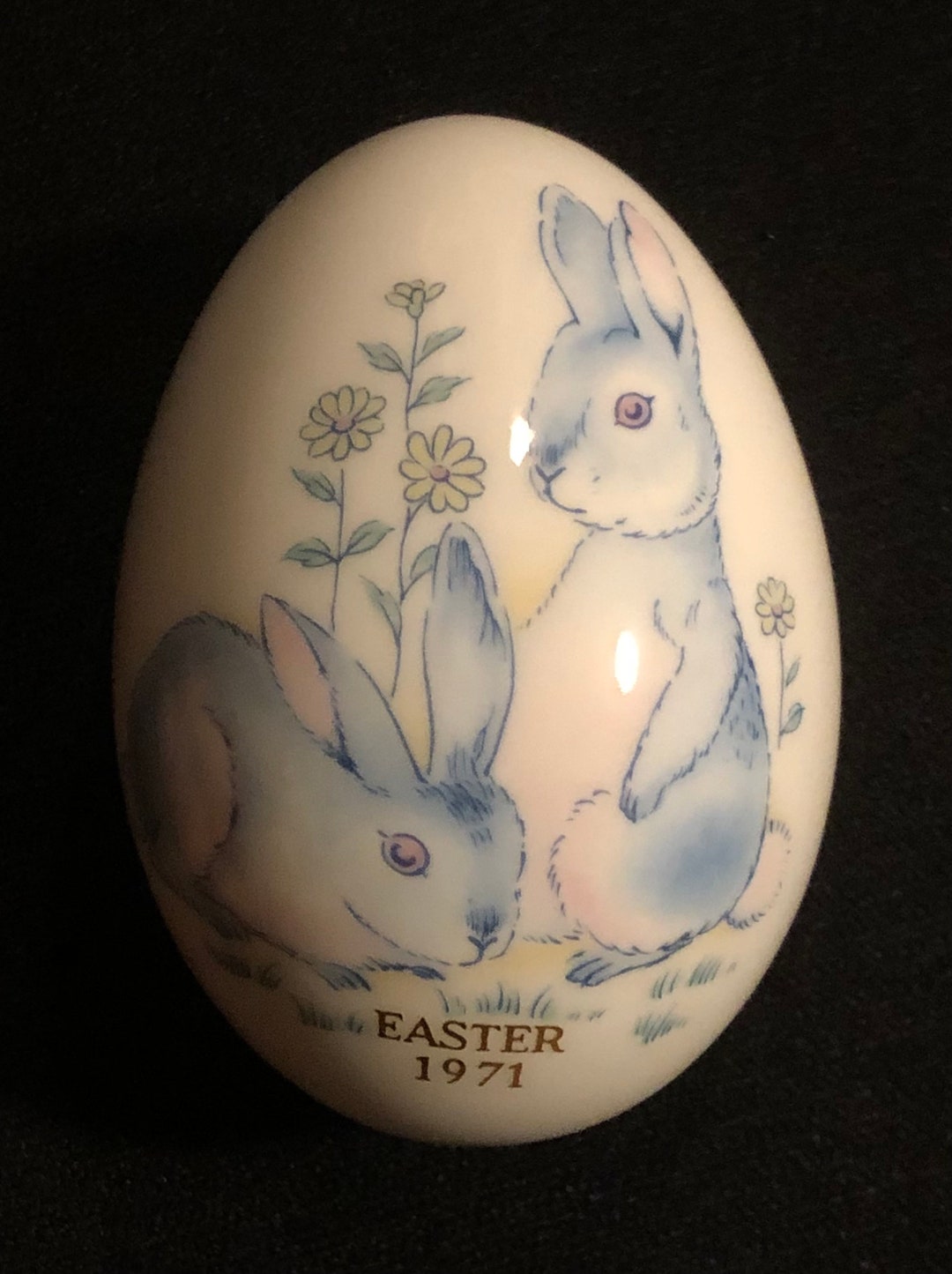1971 Noritake Easter Egg W/ Retro Rabbits Design - Etsy