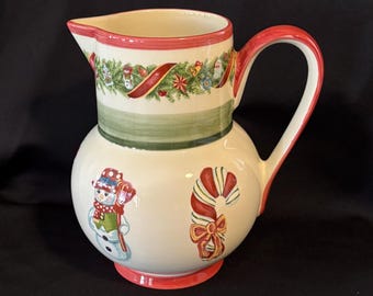 Vintage Christopher Radko Christopher’s Tree Pattern Pitcher