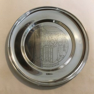 Vintage Museum Editions Ltd. American Craftsman Collection “ The Cabinet Maker “ Pewter Plate