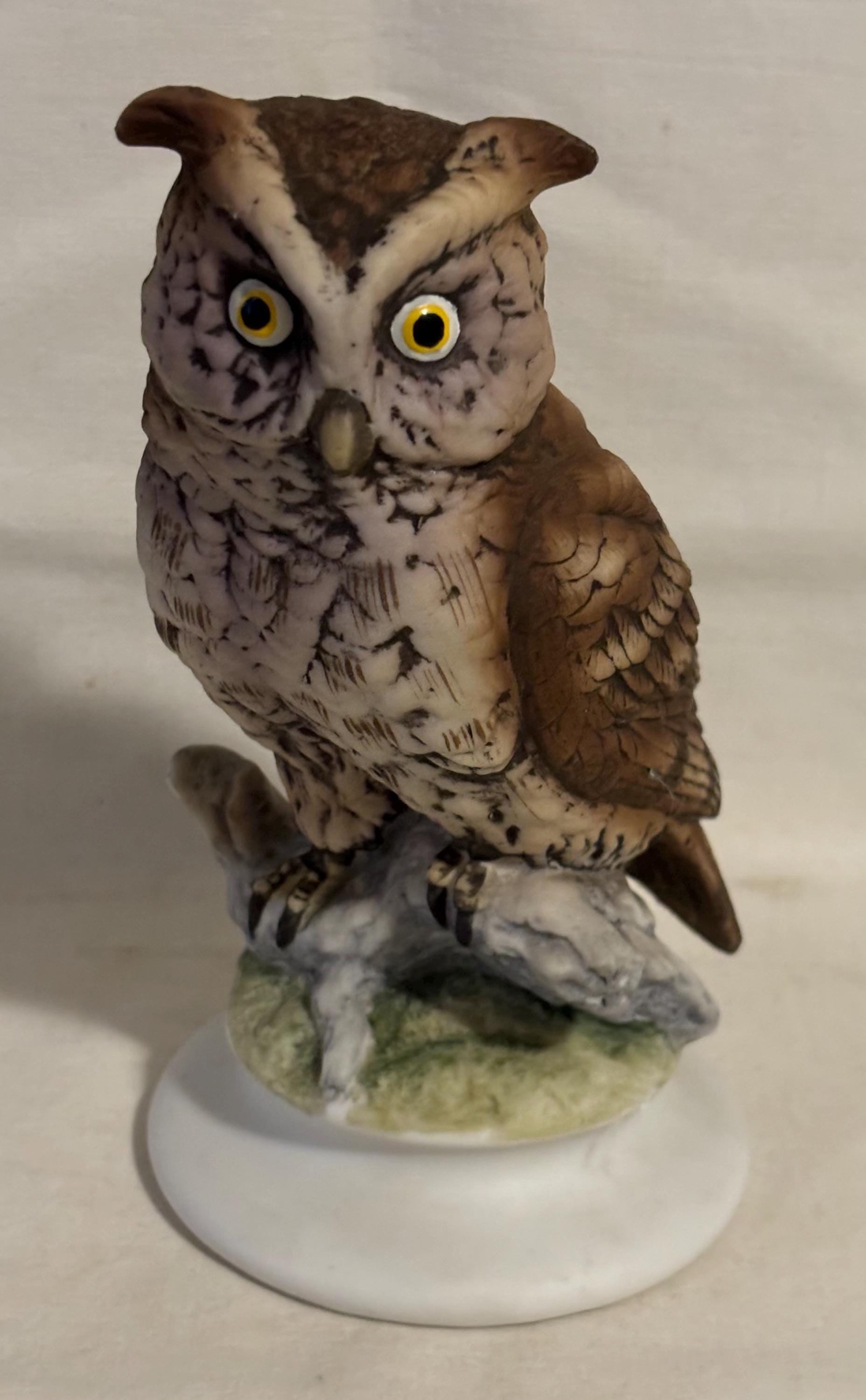 Vintage Lefton China K W 866 Owl Figurine Great Horned Owl