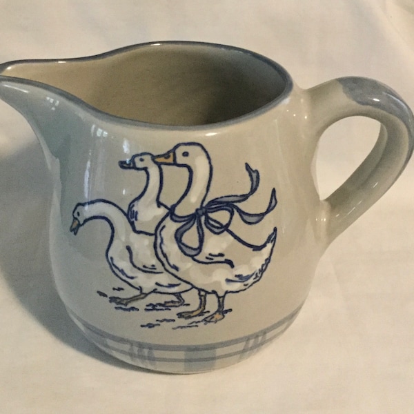 Louisville Stoneware Gaggle of Geese Pattern Pitcher