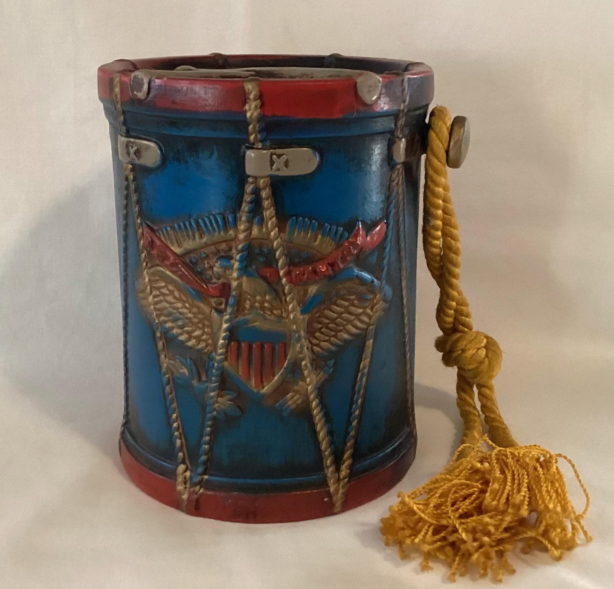 Vintage Lego Japan Ceramic Revolutionary Drum Coin Bank ( NO