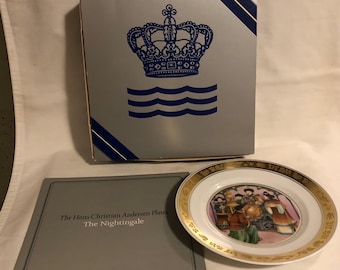 1975 Royal Copenhagen The Hans Christian Andersen Plates Nightingale Plate