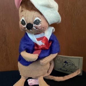 Vintage Annalee Sailor Mouse Doll Figurine bild 1