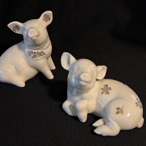 値下げ　希少　美品　LENOX PIGLET 置物　ハート Vintage 1992 Lenox China Jewels Piglet Porcelain Figurine