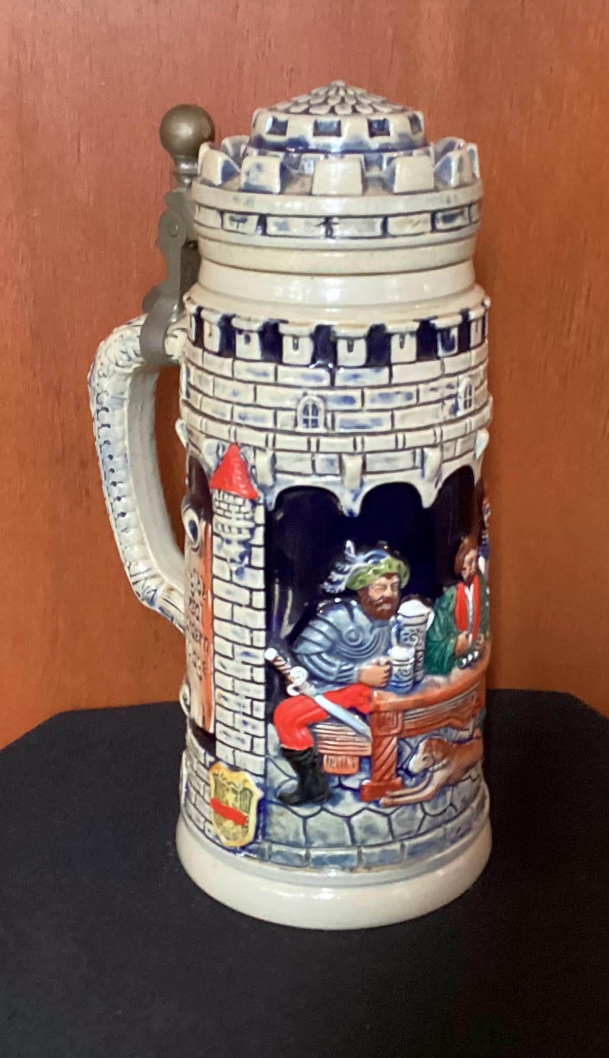 Vintage Original Thewalt West Germany Ceramic Castle Tavern Scene