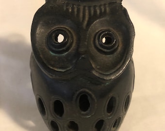 Vintage Figural Wony Italy Retro Cast Iron Owl Lantern