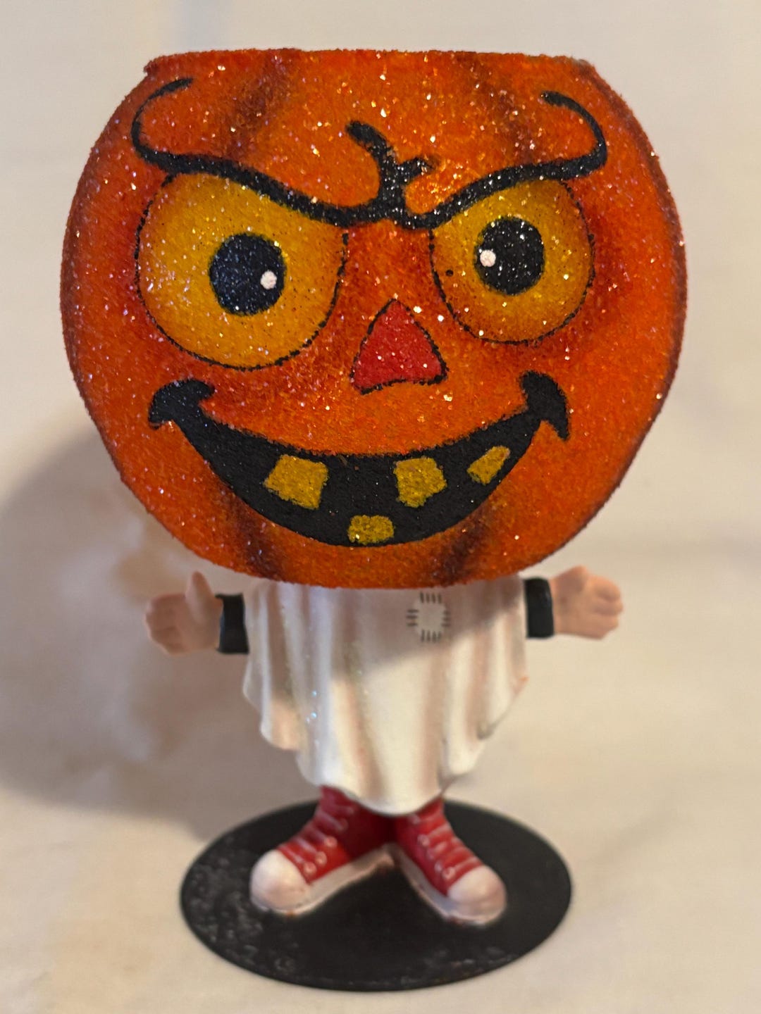 Vintage Department 56 Glitterville Halloween Figural Jack O Lantern ...