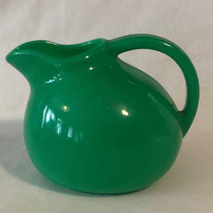 Vintage Green Plastic Miniature Ball Jug Style Creamer