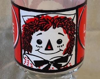 1972 Raggedy Ann & Andy I Love You Juice Glass
