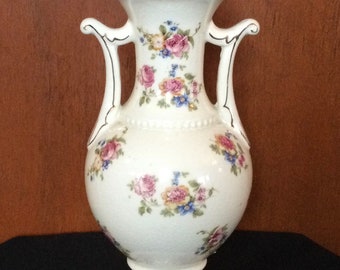 Vintage Made In Japan Floral Pattern 7” Porcelain Urn Lamp Base