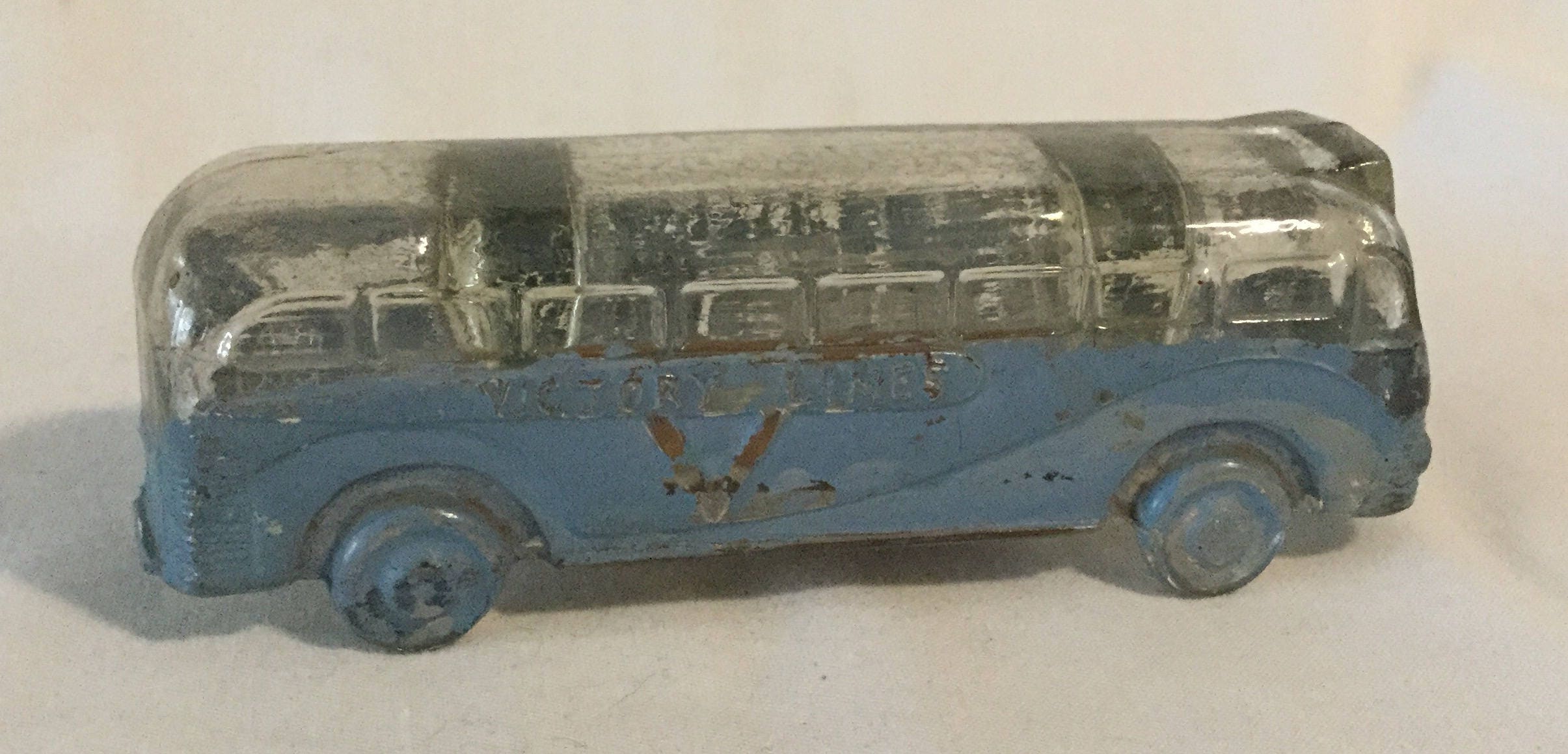 Antique Victory Glass Victory Lines Miniature Streamline