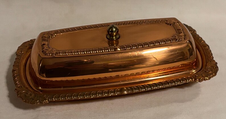 Vintage Coppercraft Guild Copper Butter Dish