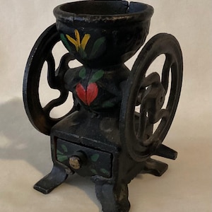Vintage Cast Iron Miniature Coffee Grinder