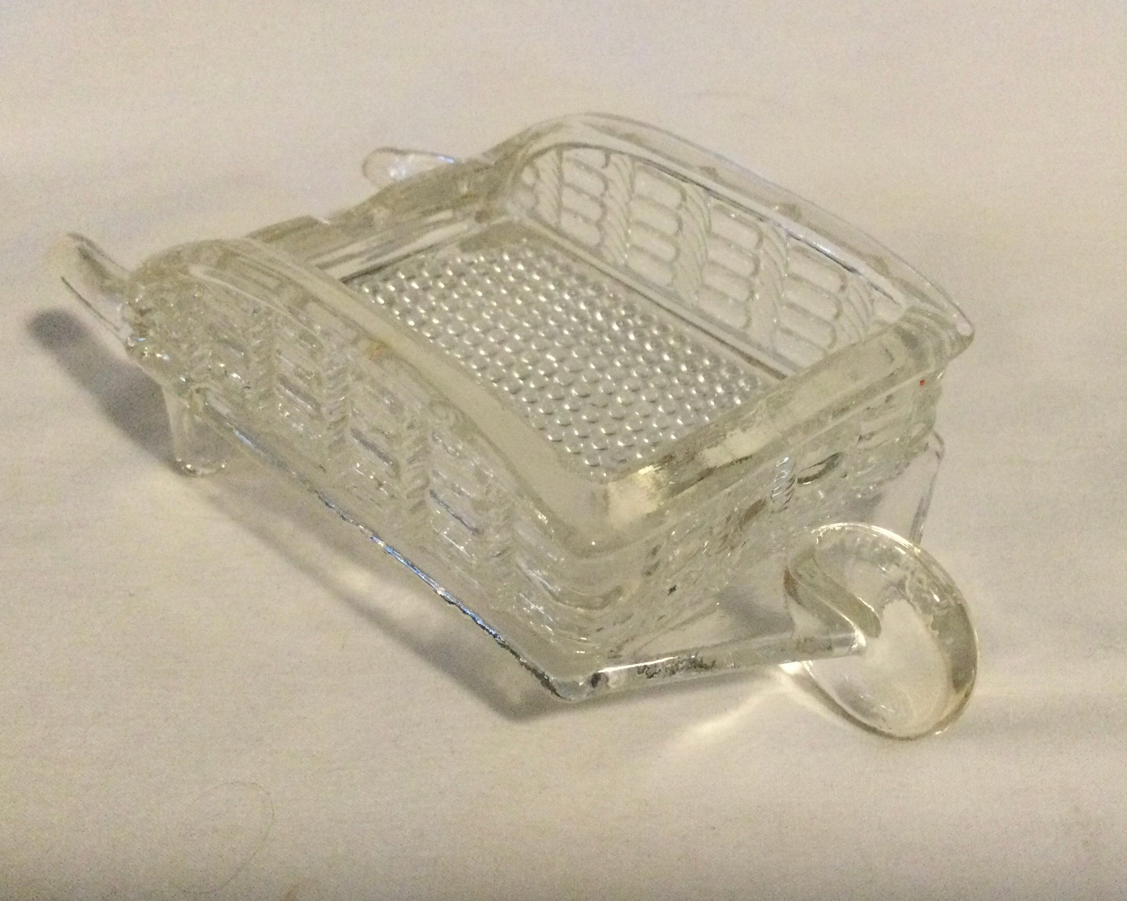 Vintage Glass Wheelbarrow Ashtray Etsy
