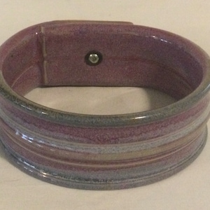 Vintage Purple Glaze Bay Stoneware Ring Shaped Towel Holder Fixture