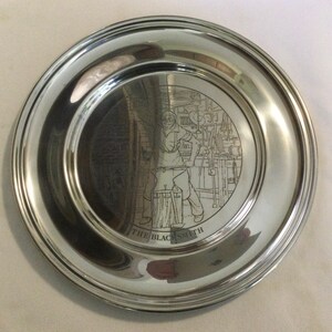 Vintage Museum Editions Ltd. American Craftsman Collection “ The Blacksmith “ Pewter Plate