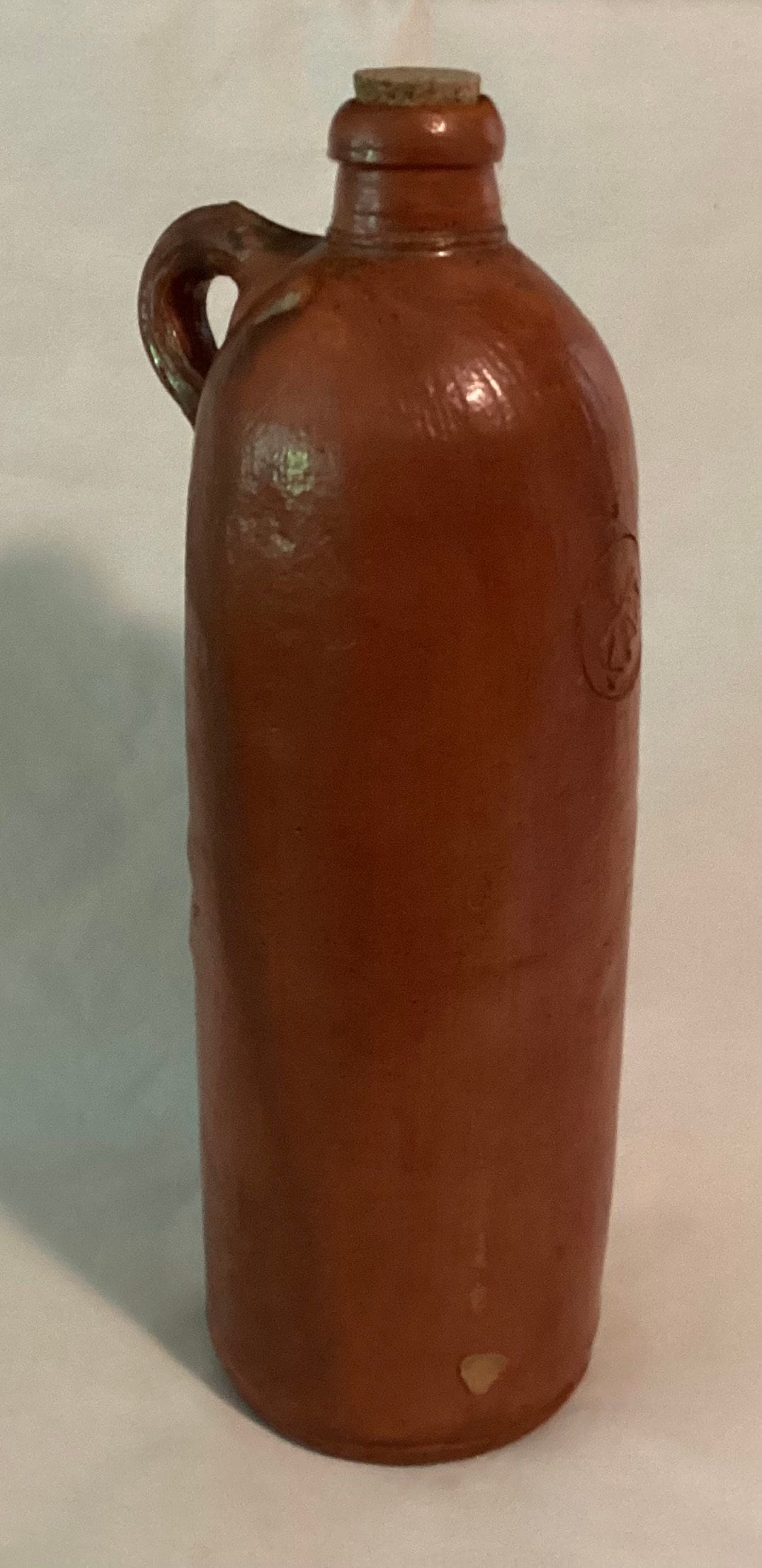 Vintage Copper Glazed Tall Stoneware I Kan Ceramic Jug