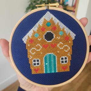 Gingerbread House Christmas Cross Stitch Pattern