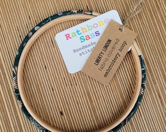 Fabric Covered Embroidery Hoop Elbesee - Liberty of London Tana Lawn Fabric 5 & 6 Inch