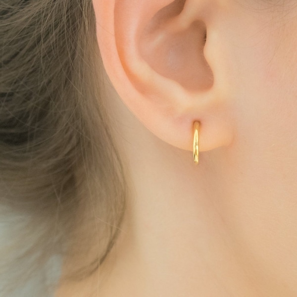 Clip On Earrings- Non Pierced Earrings- Invisible Clip On Earrings- Clip On Hoop Earrings-Clip Earrings-Ear Cuff-Clips Earring-Tiny Hoops