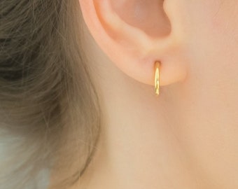 Clip On Earrings- Non Pierced Earrings- Invisible Clip On Earrings- Clip On Hoop Earrings-Clip Earrings-Ear Cuff-Clips Earring-Tiny Hoops