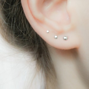 Earrings Studs Tiny Stud Earrings Silver Dot Earrings Studs Set Tiny Stud Earrings Rose Gold Small Earrings Set Etsy
