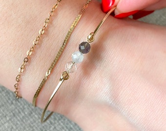 Mother Day - Gemstone Bracelet - Aquamarine Amethyst Bracelet - Bracelets for Women - Dainty Bracelet - Delicate Bracelet